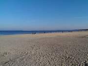 Seebad Ahlbeck auf Usedom: Breiter Sandstrand an der Ostsee.