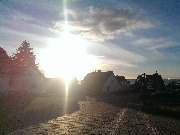 Nachmittagssonne auf Usedom: Fischerdorf Loddin am Achterwasser.
