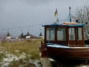 Fischerboot und Seebrcke: Ostseebad Ahlbeck auf Usedom.