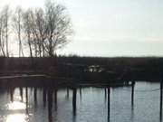 Winterurlaub auf Usedom: Am Loddiner Achterwasserhafen.