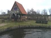 Imbiss am Hafen: Winter im Seebad ckeritz auf Usedom.