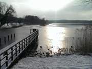 Winterurlaub auf Usedom: Der Kölpinsee im Seebad Loddin.