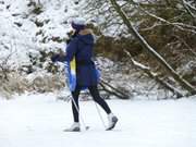 Ski-Langlauf am Usedomer Ostseestrand.