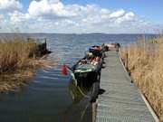 Fischerboote in Warthe: Hinterland der Insel Usedom.