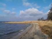 Strand am Achterwasser: Loddiner Hft in der Inselmitte.