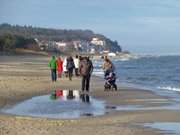 Urlaub auf Usedom: Auf dem Strand des Ostseebades Bansin.