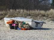 Fischfang auf Usedom: Fischerboot bei Trassenheide.