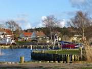 Blick auf das Achterwasser: Ferienhuser in Loddin.