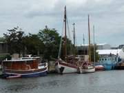 Werftbetriebe: Museumshafen von Greifswald.