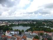 Knieperteich: Blick vom Kirchturm ber Stralsund.