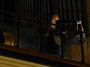 Orgelempore: Trompetenklnge in der Kirche.