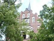Stadt Usedom im Hinterland: Kirchenfassade.