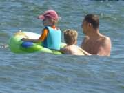 Familienurlaub auf Usedom: Badespa in der Ostsee.