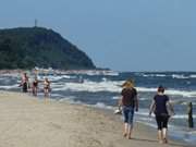 Blick zum Streckelsberg: Ostseestrand von Klpinsee.