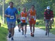 Usedom-Marathon 2015: Teilstrecke am Kölpinsee.