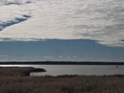 Usedomer Norden: Blauer Himmel ber der Peenemndung.