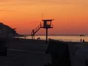 Sonnenuntergang am Meer: Ostseebad Heringsdorf auf Usedom.