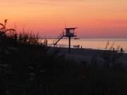 Abendlicht am Ostseestrand von Heringsdorf auf Usedom.