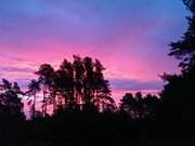 Blick vom Galgenberg in Loddin: Sonnenaufgang auf Usedom.