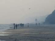 Seebad ckeritz: Usedomer Ostseestrand im November.