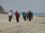 Nordic Walking: Ostseestrand von Zempin auf Usedom.