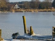 Haus am See: Winterlandschaft auf dem Usedomer Winkel.