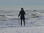 Skilaufen am Ostseestrand: Zwischen Zinnowitz und Trassenheide.