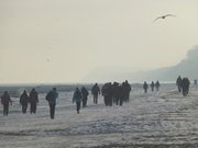 Strandwanderung nach Ückeritz: Ostseestrand von Kölpinsee.