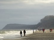 Usedomer Ostseestrand: Blick nach ckeritz.