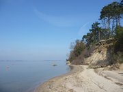 Strand am Peenestrom: Der Weie Berg auf dem Gnitz.