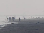 Strandwanderer: Der Ostseestrand des Kaiserbades Bansin.
