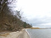 Strand am Achterwasser: Am Konker Berg bei Pudagla.