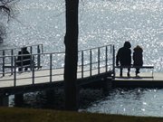 Entspannung auf Usedom: Steg im Klpinsee.