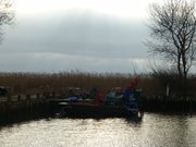 Fischerboot im Hafen: Seebad Loddin auf Usedom.