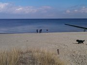 Sandstrand des Seebades ckeritz: Strandspaziergnger.