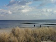 Auf dem Ostseestrand von Usedom: Seebad ckeritz.