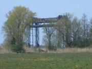 Alte Eisenbahnlinie Berlin-Stettin: Ruine der Hubbrcke.