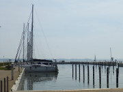 Wassersport auf Usedom: Achterwasserhafen im Ostseebad Zinnowitz.