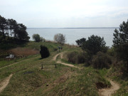 Blick herab zum Mwenort: Usedoms Halbinsel Gnitz.