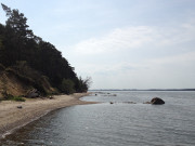 Der Weie Berg auf dem Gnitz: Sandstrand am Peenestrom.