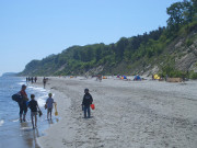 Richtung Seebad ckeritz: Ostseestrand von Usedom.