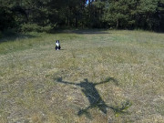 Bedrohlicher Schatten: Die Foto-Drohne steigt auf.