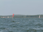 Seebad Loddin auf Usedom: Segeltrn auf dem Achterwasser.