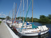 Hafen von Ueckermnde: Wassersport auf dem Oderhaff.