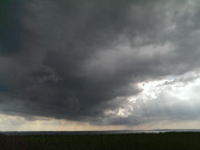 Achterwasser: Regen zieht ber Usedom.