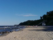 Ostseestrand nach ckeritz: Abendstimmung am Meer.