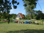 Im Haffland der Insel Usedom: Hafen der Gemeinde Stolpe.