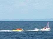 Mit der Banane auf die Ostsee: Badespa in Zinnowitz.