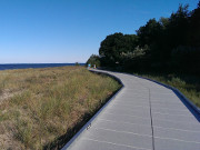 Nach dem Baden: Promenadenweg durch die Dnen.