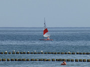 Mit der Jolle auf der Ostsee: Wassersport auf Usedom.